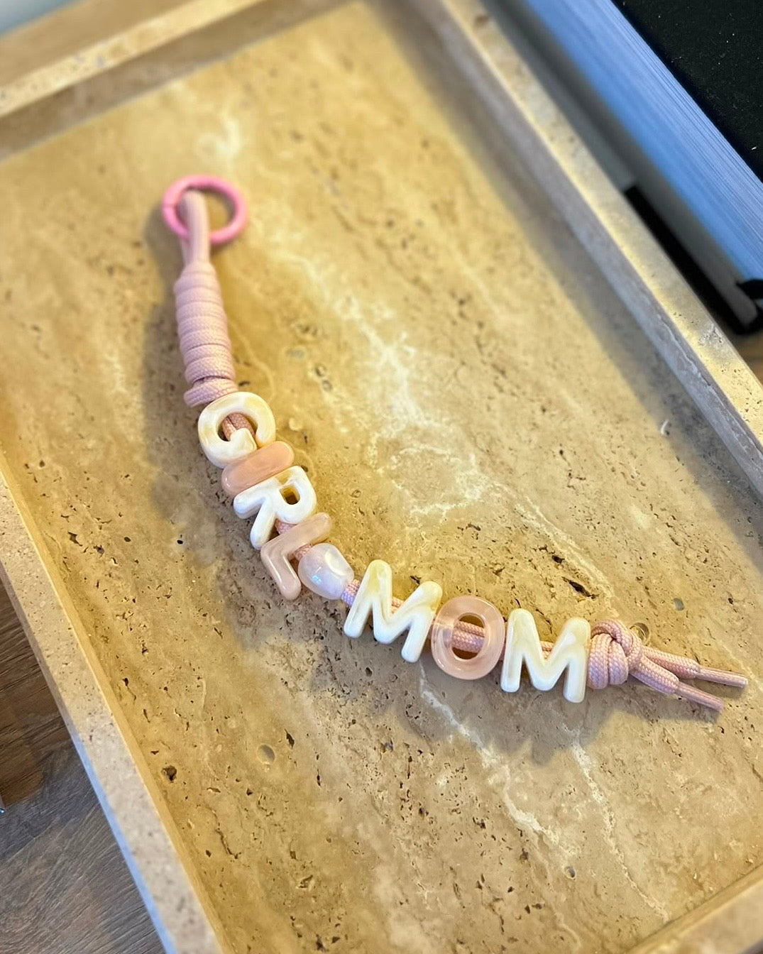 “Girl mum/mom” bag charm